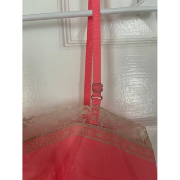 Fischer Heavenly Lingerie Size 30 Color Salmon Tan Lace Trim - Picture 2 of 10